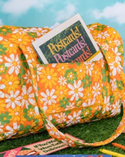 Retro Floral Duffel Bag