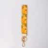 Retro Floral Wristlet Keychain