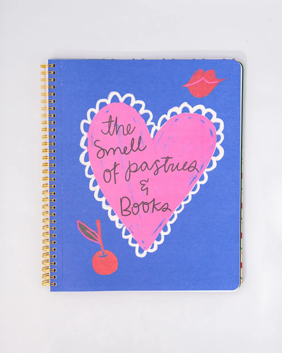 Rough Draft Large Notebook - Cherry Hearts