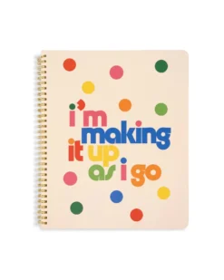 Rough Draft Large Notebook - Making it Up As I Go, Cream