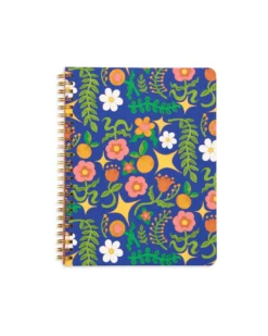 Rough Draft Mini Notebook - Navy Star Floral