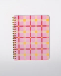 Rough Draft Mini Notebook - Pink Plaid