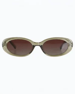 Scarlet Vintage Polarized Oval Cat-Eye Sunglasses - Green