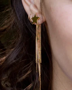 Shooting Star Layered Earrings