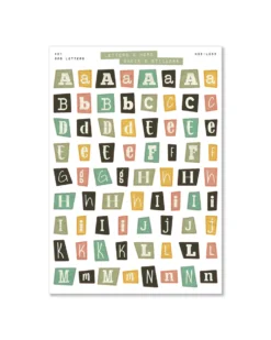 90's Letter Set - Letters & More Sticker Set