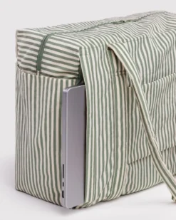 Small Cloud Carry-On Bag - Sage Stripe