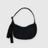 Small Nylon Crescent Bag w/ Key Leash - Black