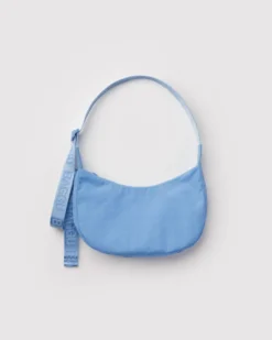 Small Nylon Crescent Bag w/ Key Leash - Piscine