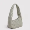 Small Nylon Meringue Bag - Sage Stripe