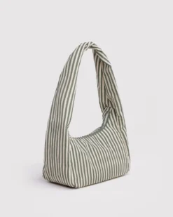 Small Nylon Meringue Bag - Sage Stripe