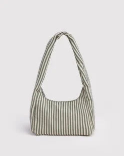 Small Nylon Meringue Bag - Sage Stripe