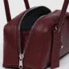 Small Recycled Leather Bowler Bag - Mahogany