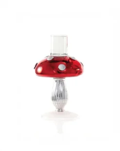 Small Red Mushroom Candlestick
