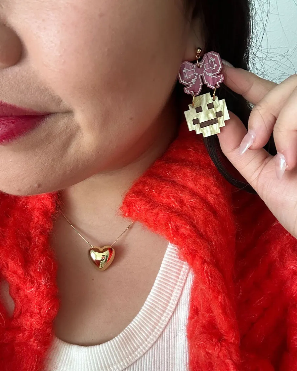 Smiley + Dice Earrings