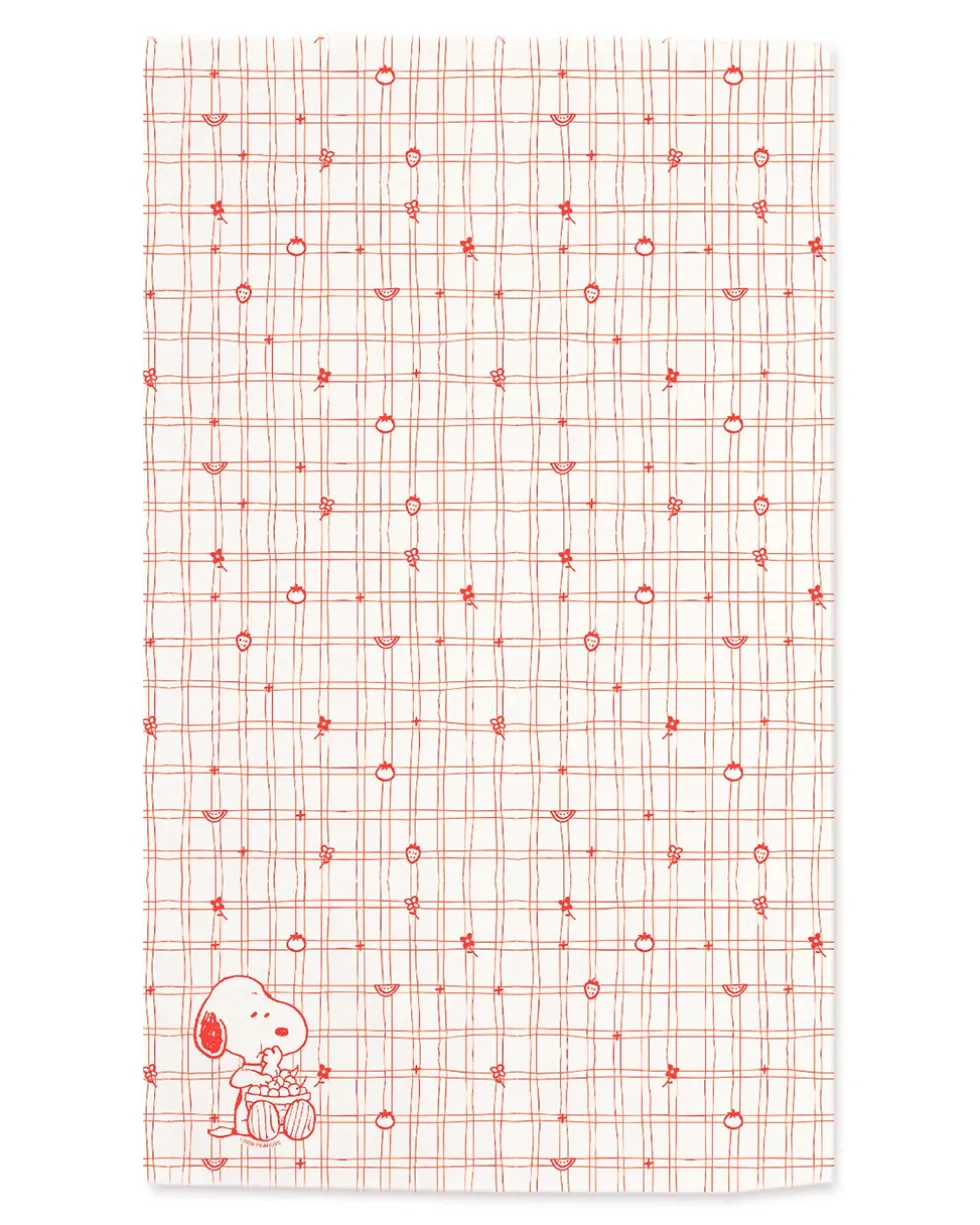 Snoopy Cherry Basket Tea Towel - Red