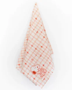Snoopy Cherry Basket Tea Towel - Red