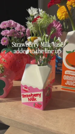 Strawberry Milk Vase