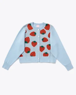 Strawberry Shrunken Cardigan