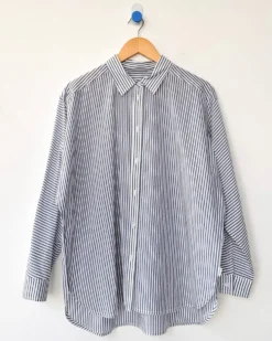 Striped Light Weight Owen Shirt - Denim Stripe