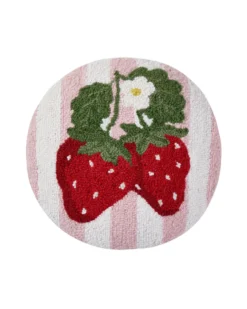 Stripe Strawberries Hook Pillow