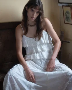 Suze White Ruffle Top