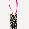 The Checks Wine Tote - Black + Natural