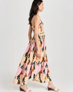 The Kiss Multicolor Sleeveless Midi Dress