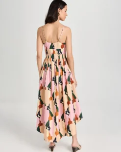 The Kiss Multicolor Sleeveless Midi Dress