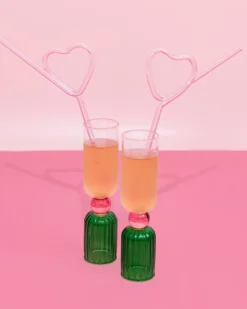 Tipsy Turvy Bar Glass Set - Green