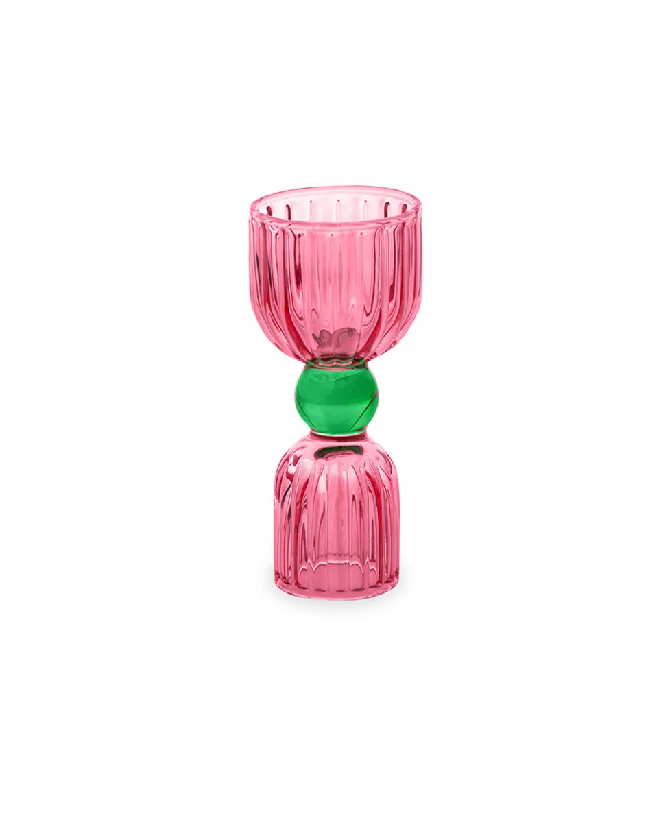 Tipsy Turvy Double Shot Glass - Pink