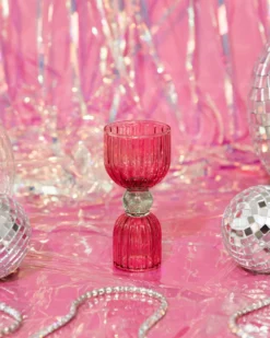 Tipsy Turvy Double Shot Glass - Pink