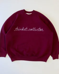 Trinket Collector Chainstitch Sweatshirt - Burgundy