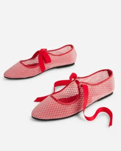 Valley Mesh Ballet Flat - Cherry