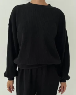 Waffle Core Sweatshirt - True Black