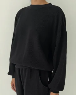 Waffle Core Sweatshirt - True Black