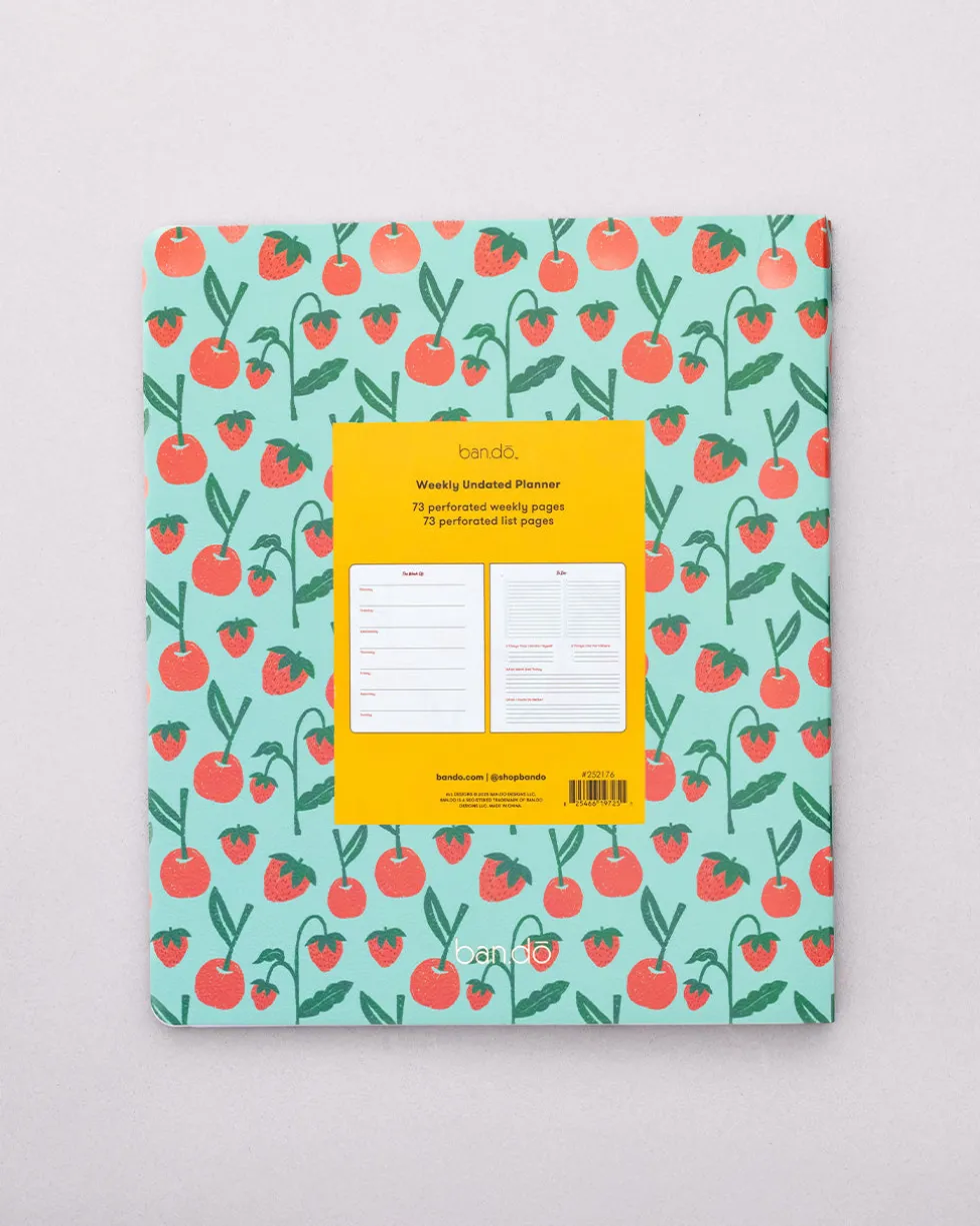 Weekly Undated Planner - Cherries and Strawberries