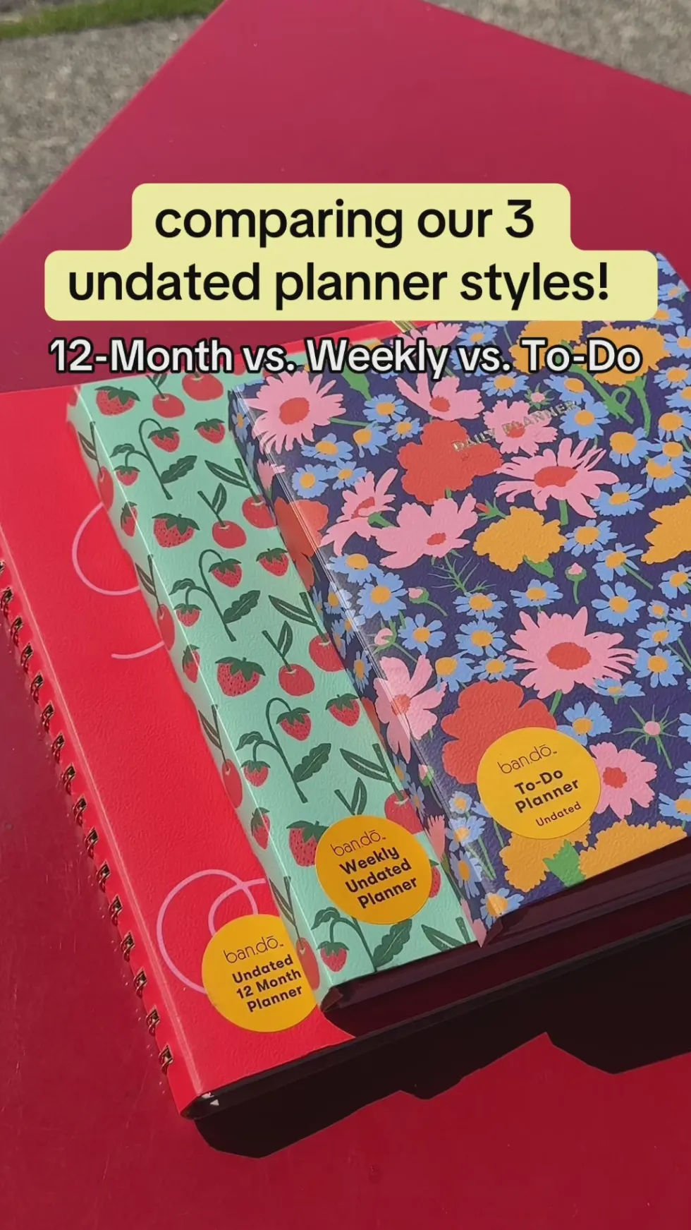 Weekly Undated Planner - Cherries and Strawberries