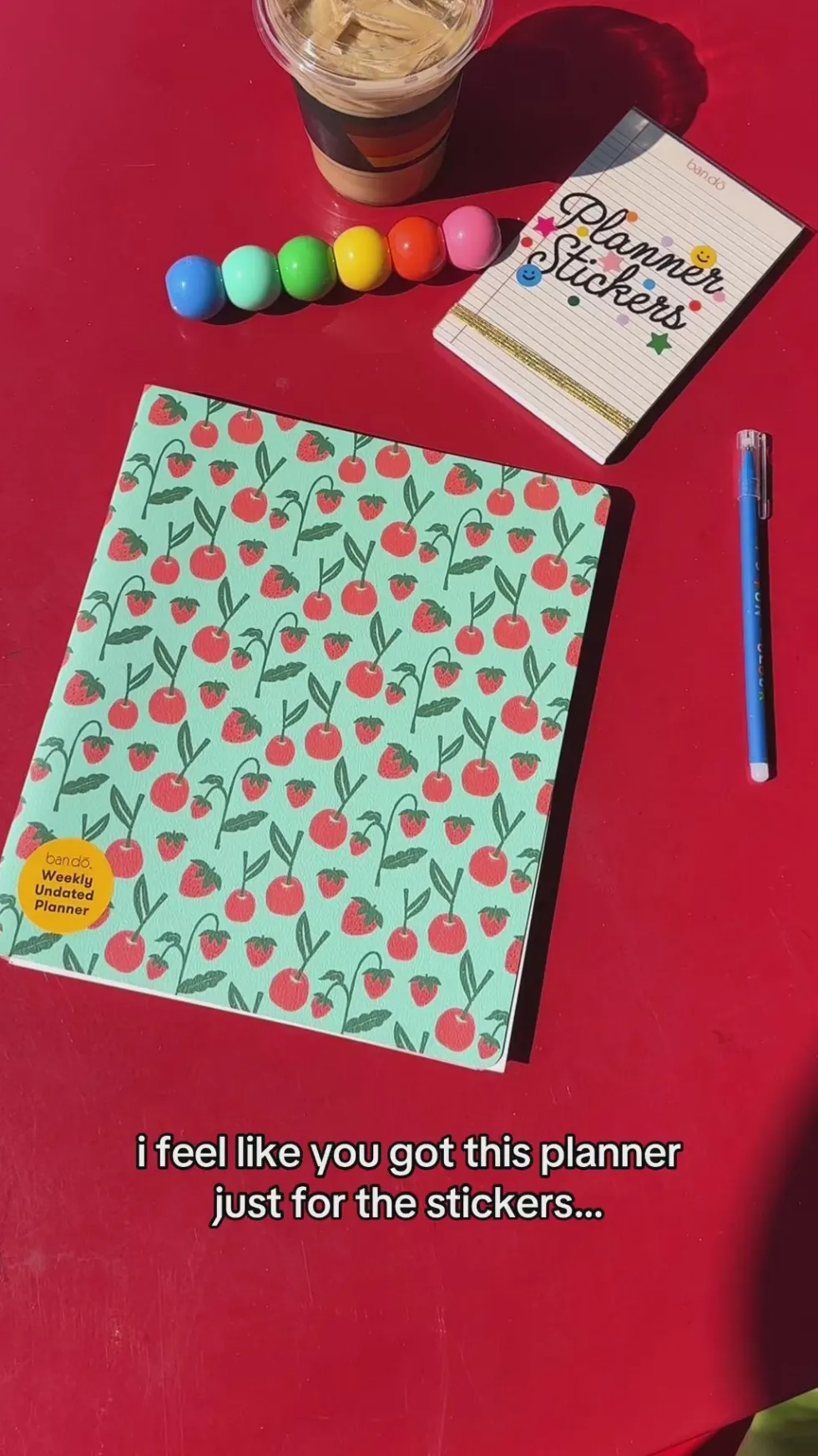 Weekly Undated Planner - Cherries and Strawberries