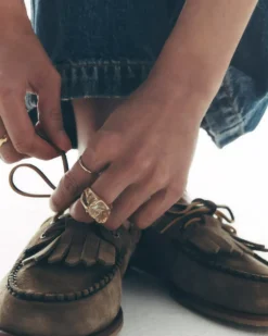 We The Free Benny Boat Shoe - Grey Taupe Suede