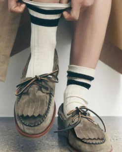 We The Free Benny Boat Shoe - Grey Taupe Suede