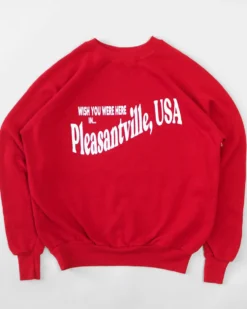 Wish You Were Here In Pleasantville Sweatshirt - Red